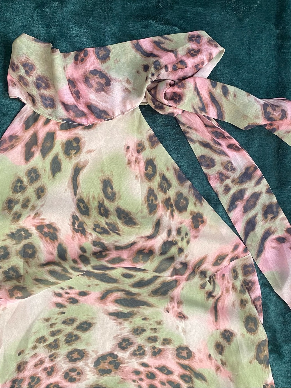 Peppermayo Kiska Mini Dress in Swirl Leo halter tie US size 8 - Picture 5 of 9